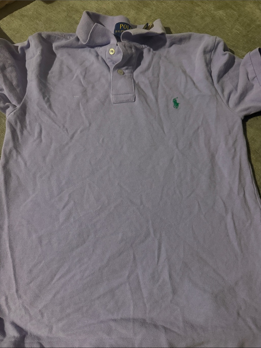 Polo by Ralph Lauren Lavender Short-Sleeve Polo with Green Pony